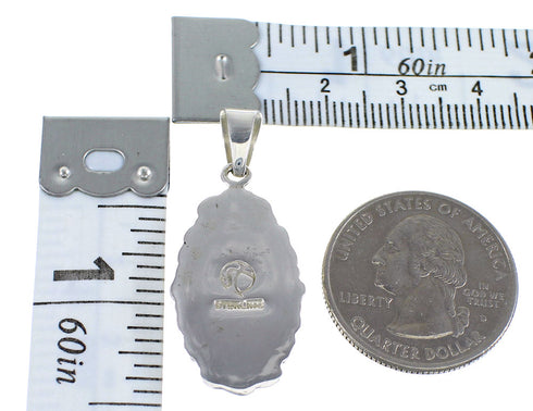 Sterling Silver Multicolor Inlay Slide Pendant RX54494